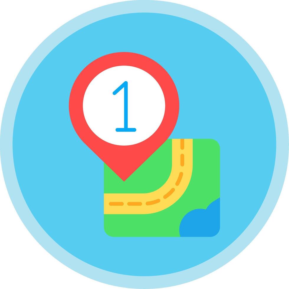 One Flat Multi Circle Icon vector