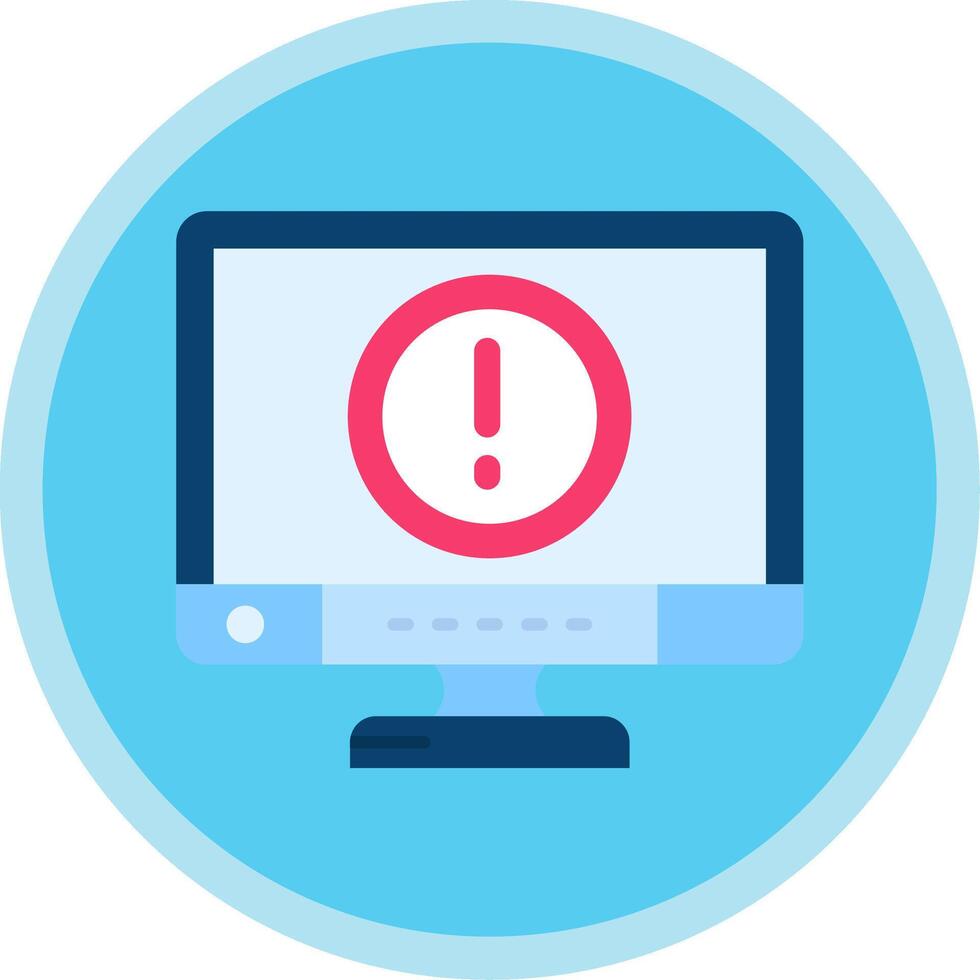 Error Flat Multi Circle Icon vector