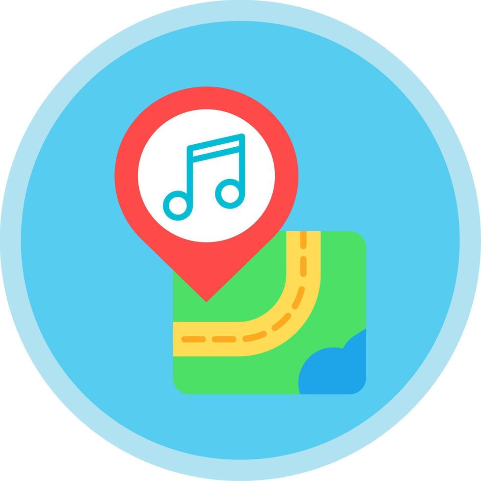 Concert Flat Multi Circle Icon vector