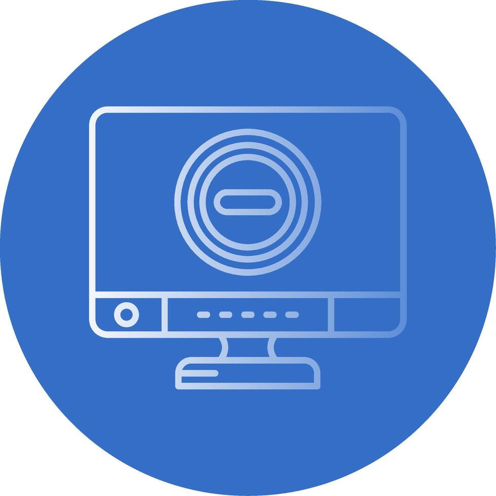 Stop Gradient Line Circle Icon vector