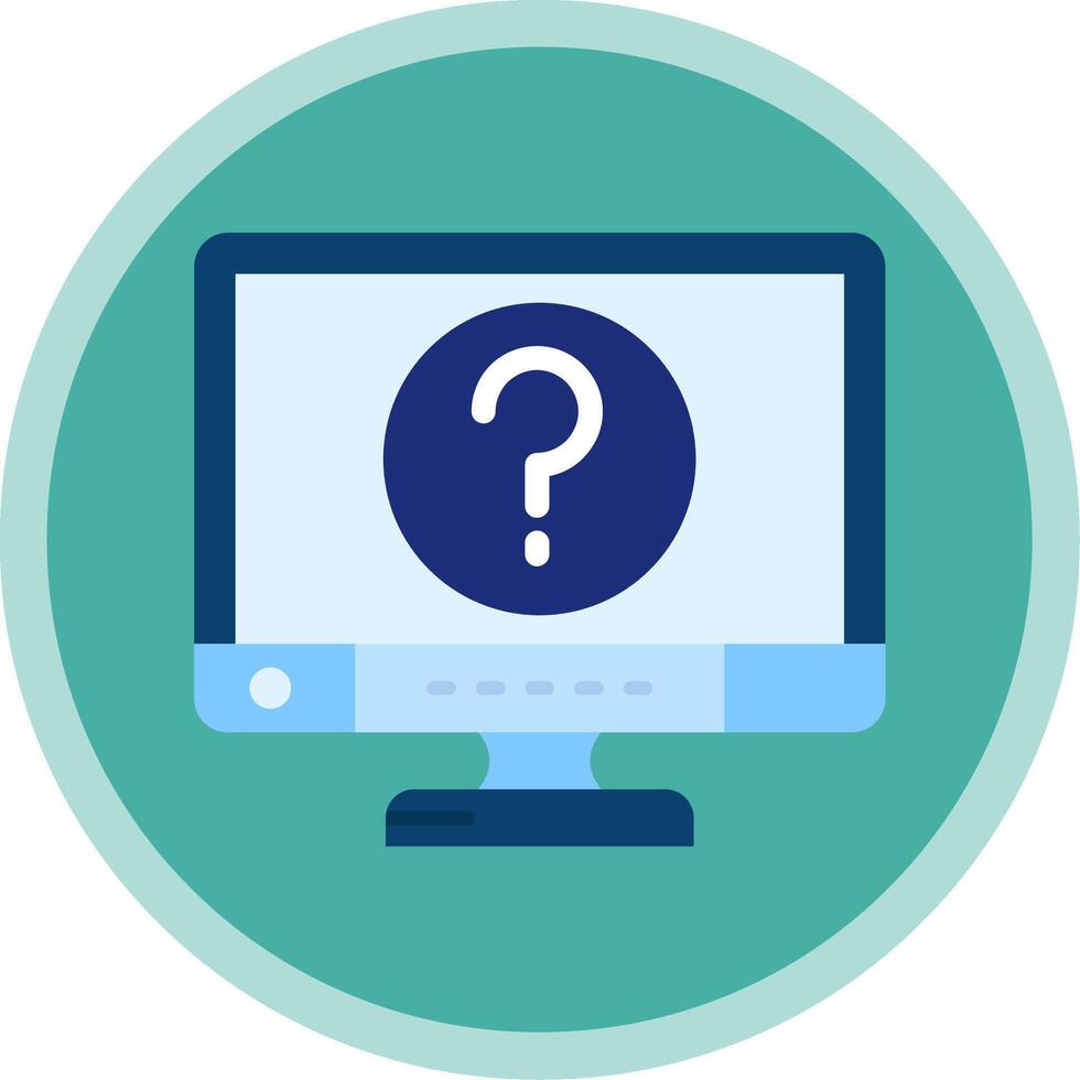 Question Flat Multi Circle Icon vector