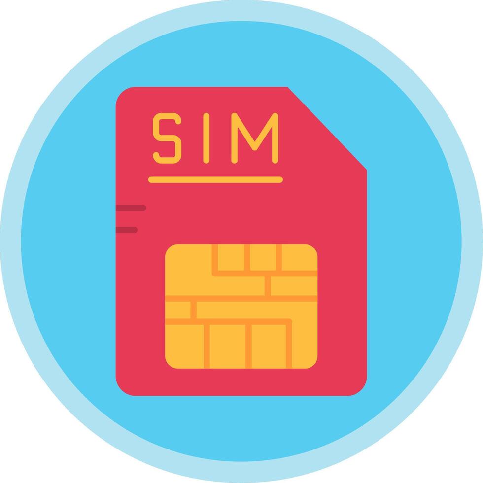 sim plano multi circulo icono vector