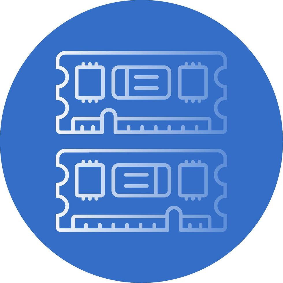 Ram Gradient Line Circle Icon vector