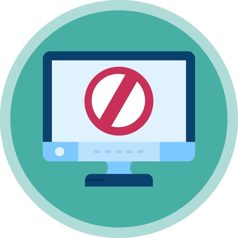 Ban Flat Multi Circle Icon vector