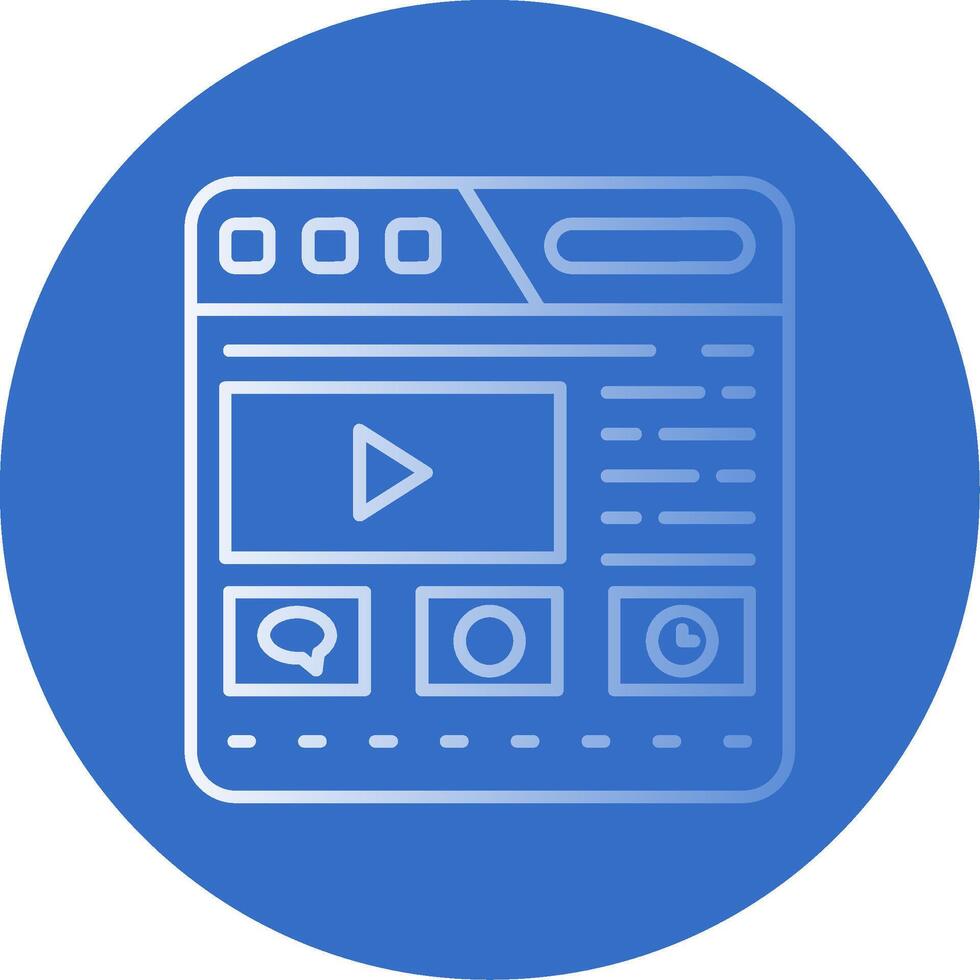 Website Gradient Line Circle Icon vector