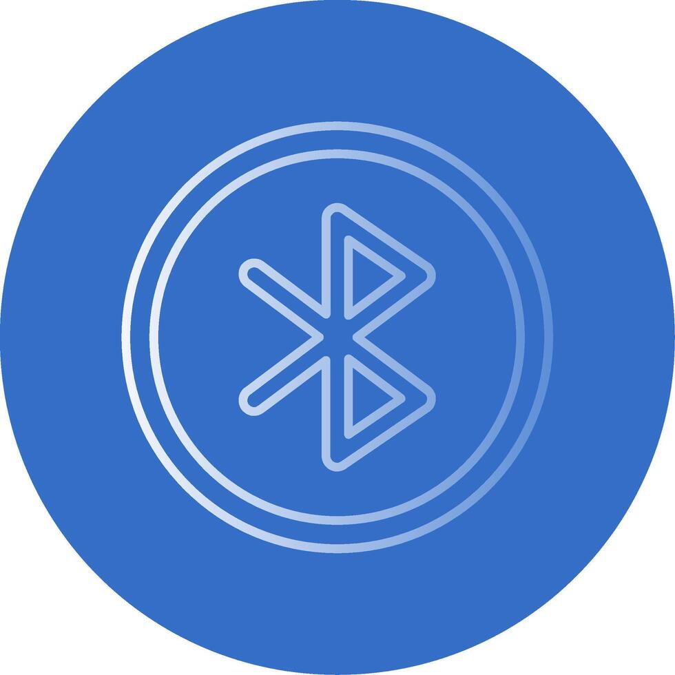 Bluetooth Gradient Line Circle Icon vector