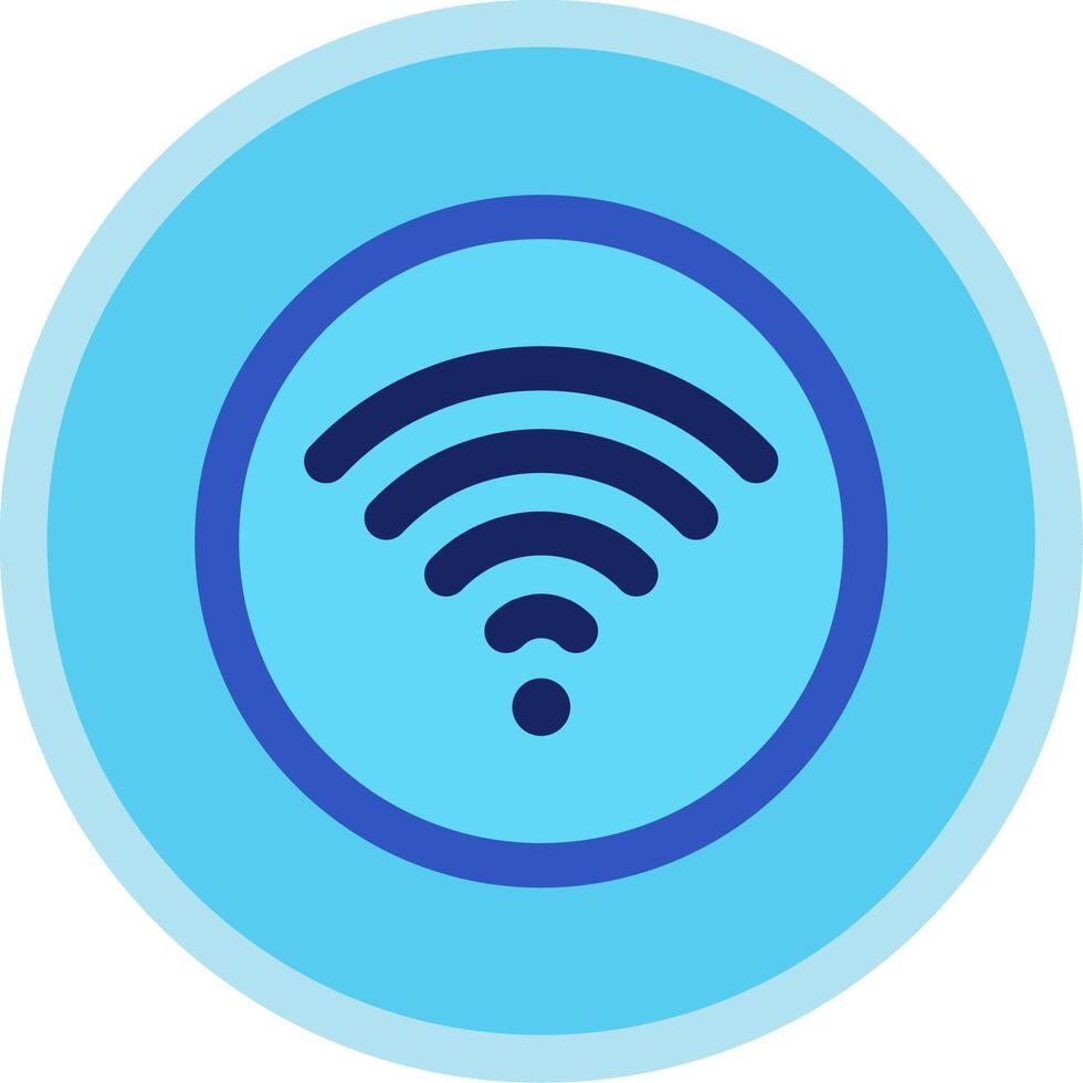 Wifi Flat Multi Circle Icon vector