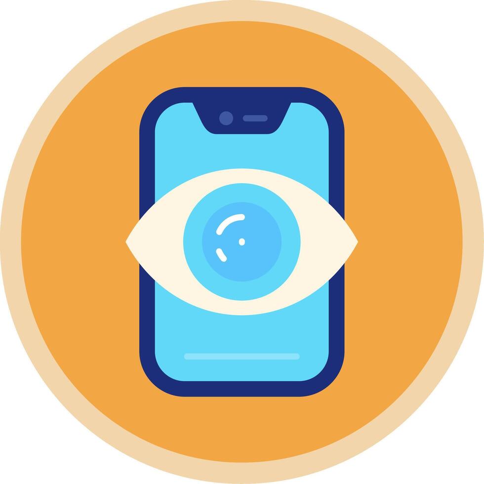 Vision Flat Multi Circle Icon vector