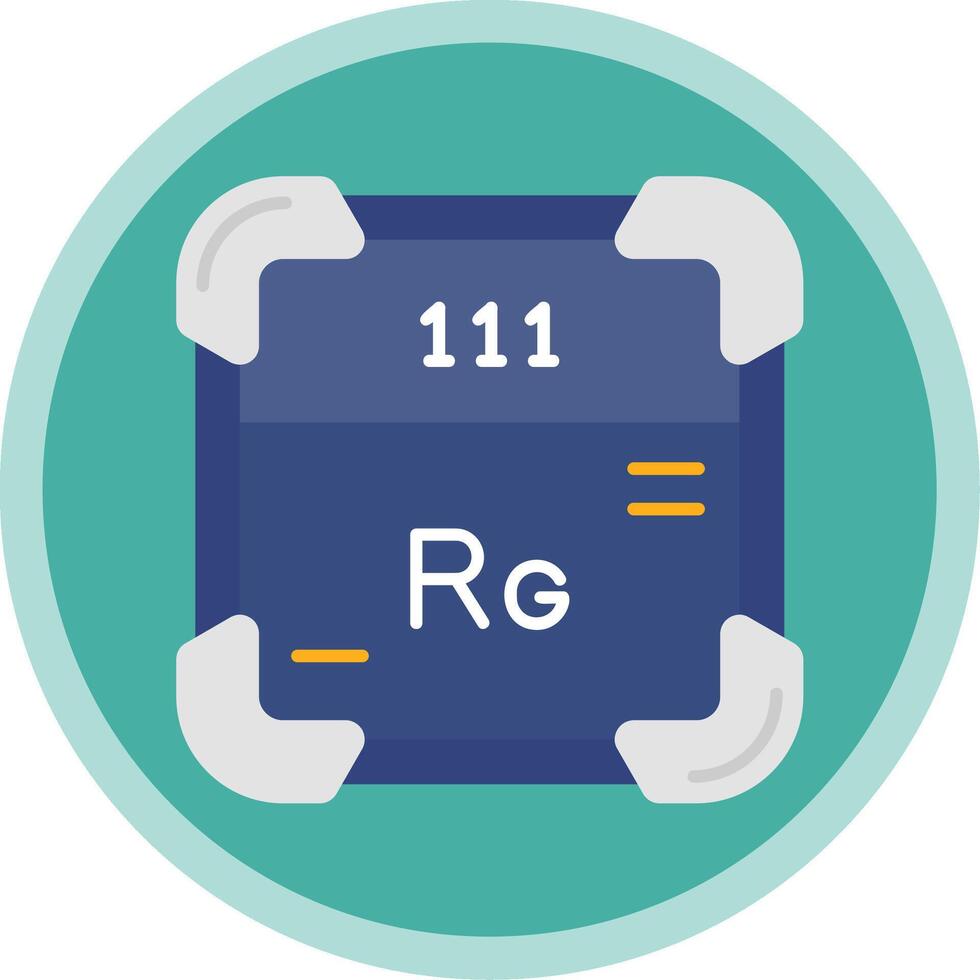 Roentgenium Flat Multi Circle Icon vector