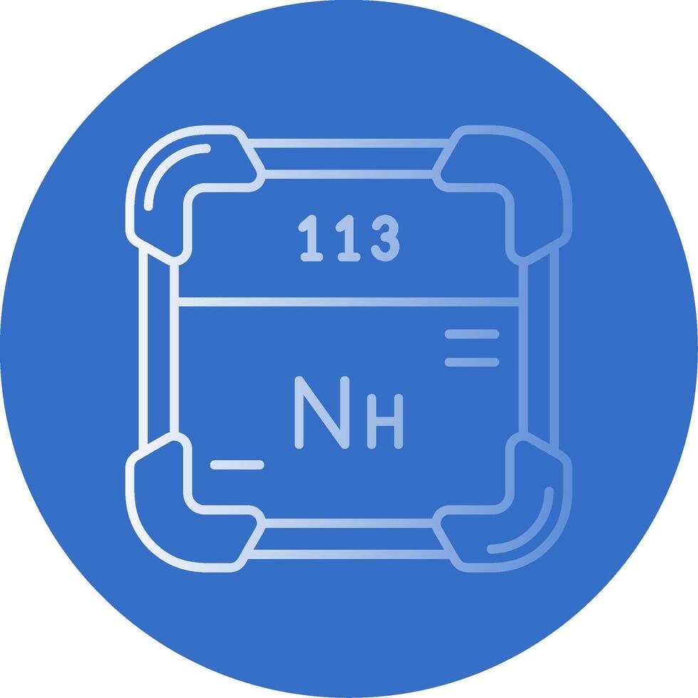 Nihonium Gradient Line Circle Icon vector