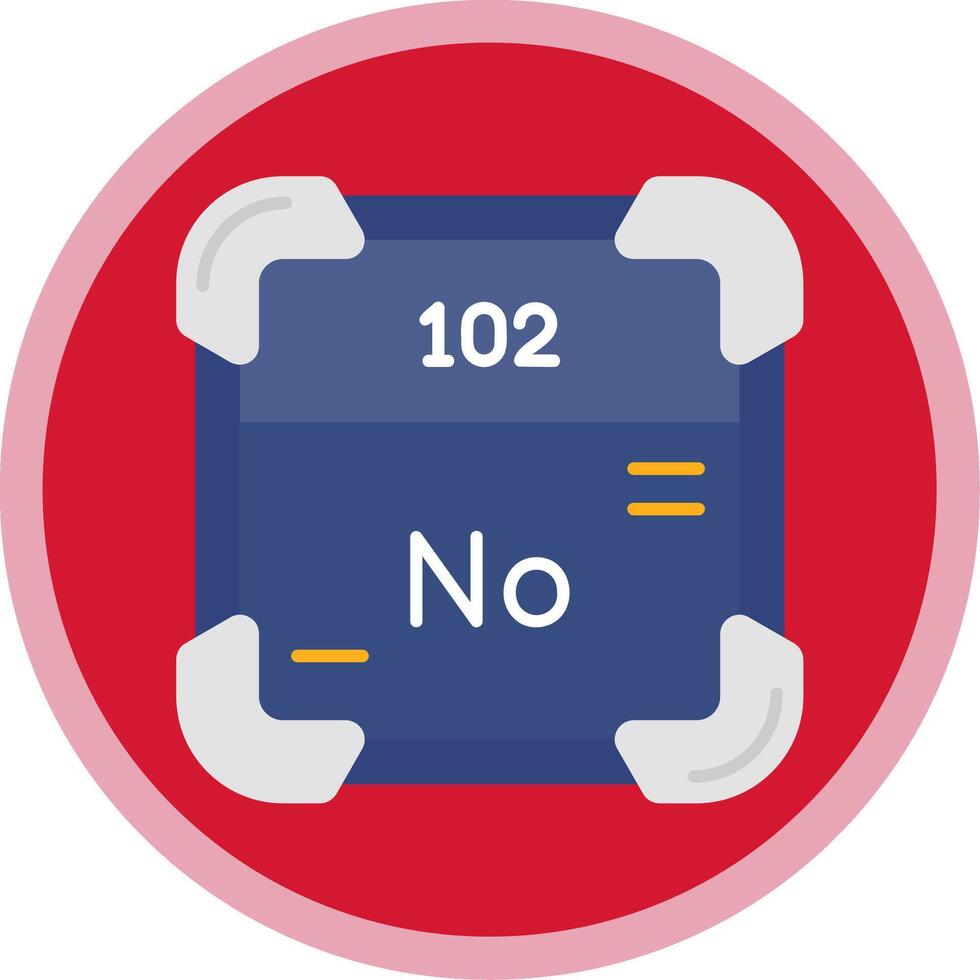 Nobelium Flat Multi Circle Icon vector