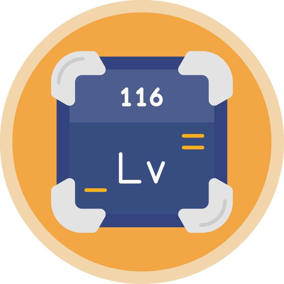 Livermorium Flat Multi Circle Icon vector