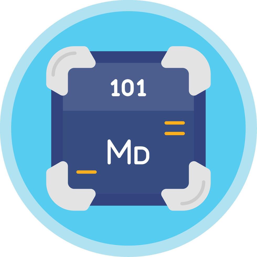 Mendelevium Flat Multi Circle Icon vector