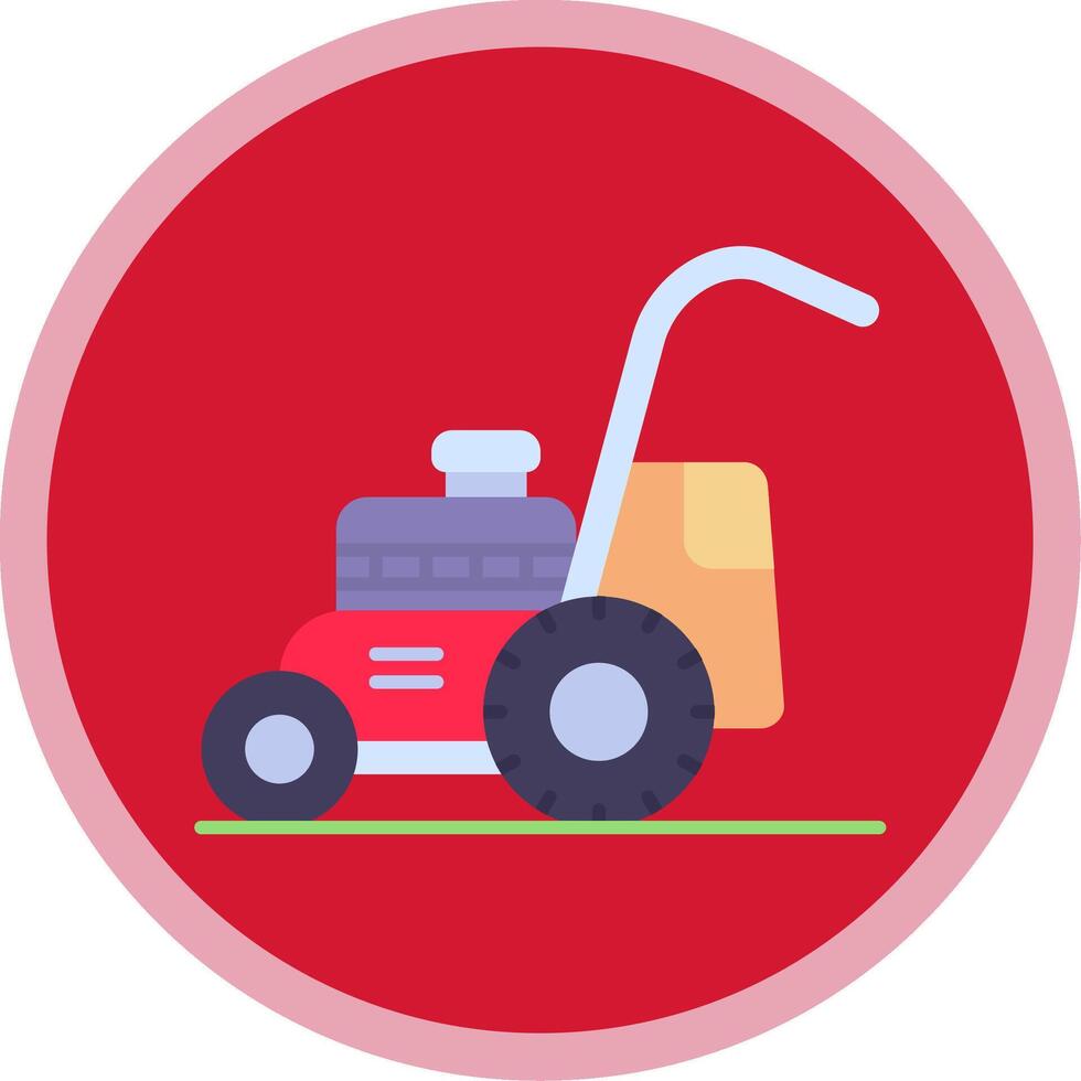 Mower Flat Multi Circle Icon vector