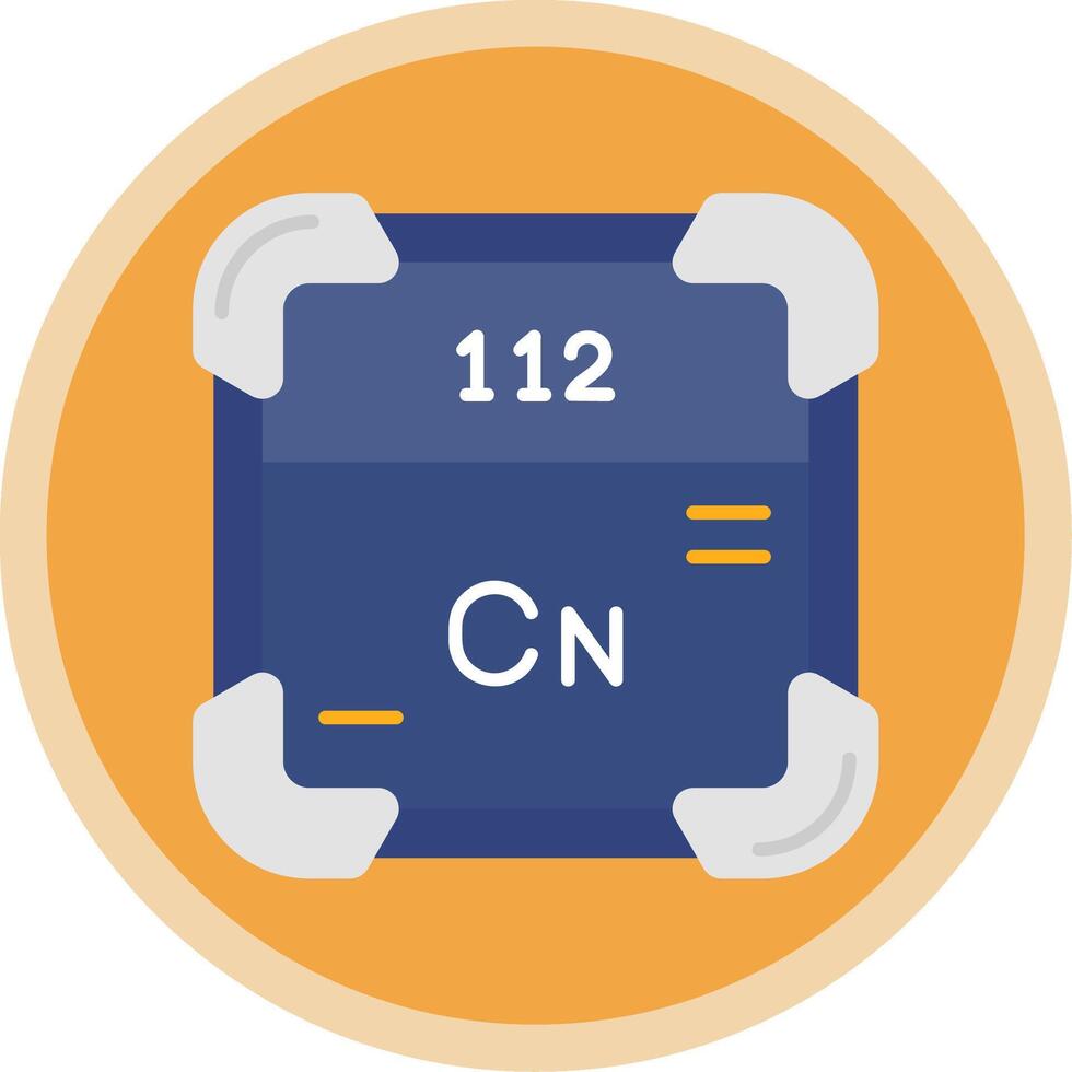 Copernicium Flat Multi Circle Icon vector