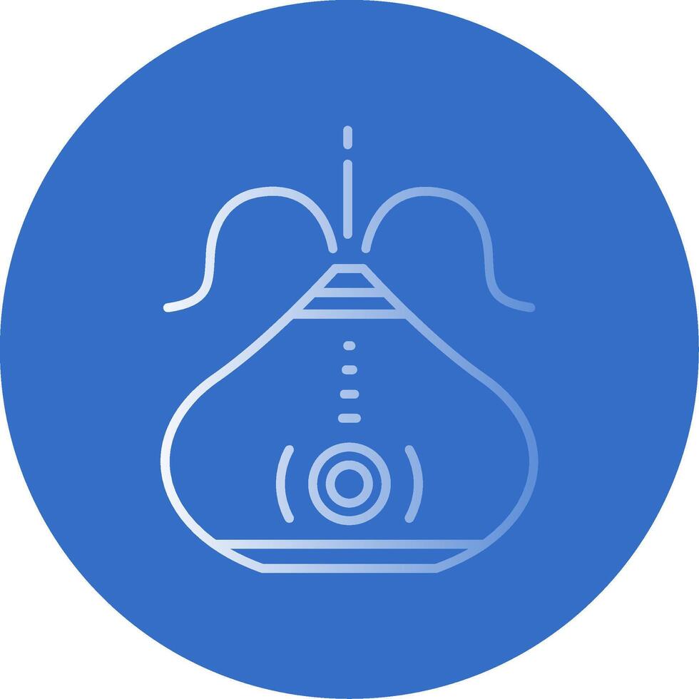Humidifier Gradient Line Circle Icon vector