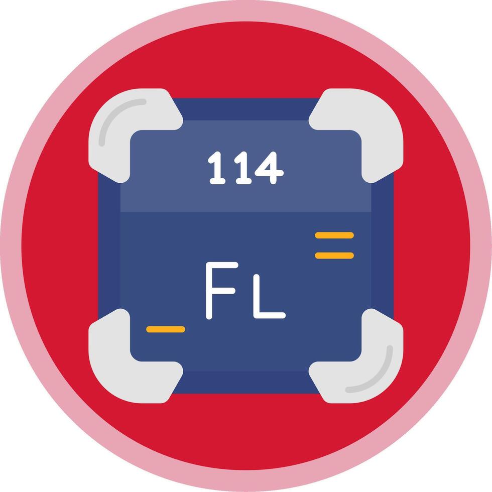 Flerovium Flat Multi Circle Icon vector