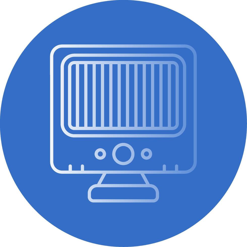 Heater Gradient Line Circle Icon vector