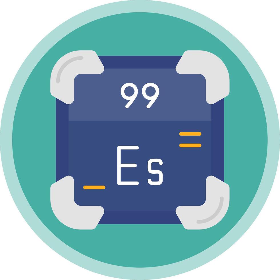 Einsteinium Flat Multi Circle Icon vector