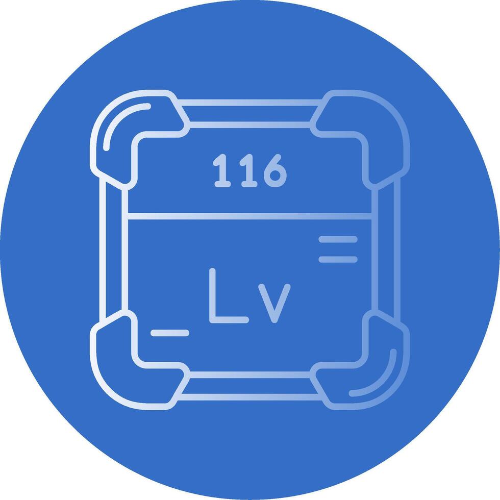 Livermorium Gradient Line Circle Icon vector