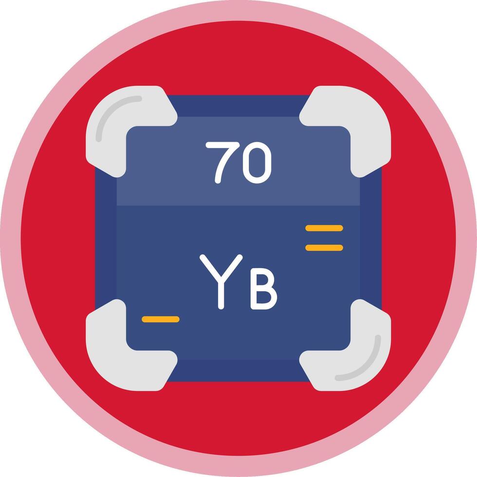 Ytterbium Flat Multi Circle Icon vector