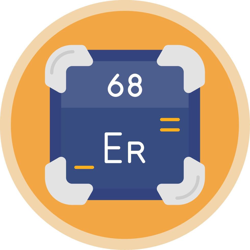 Erbium Flat Multi Circle Icon vector