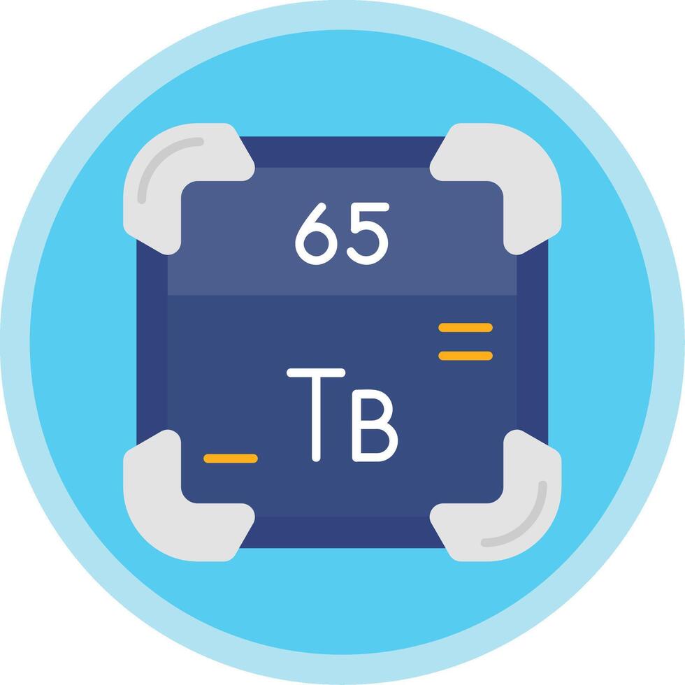 Terbium Flat Multi Circle Icon vector