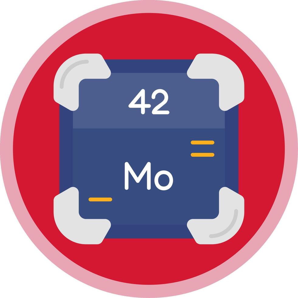 Molybdenum Flat Multi Circle Icon vector