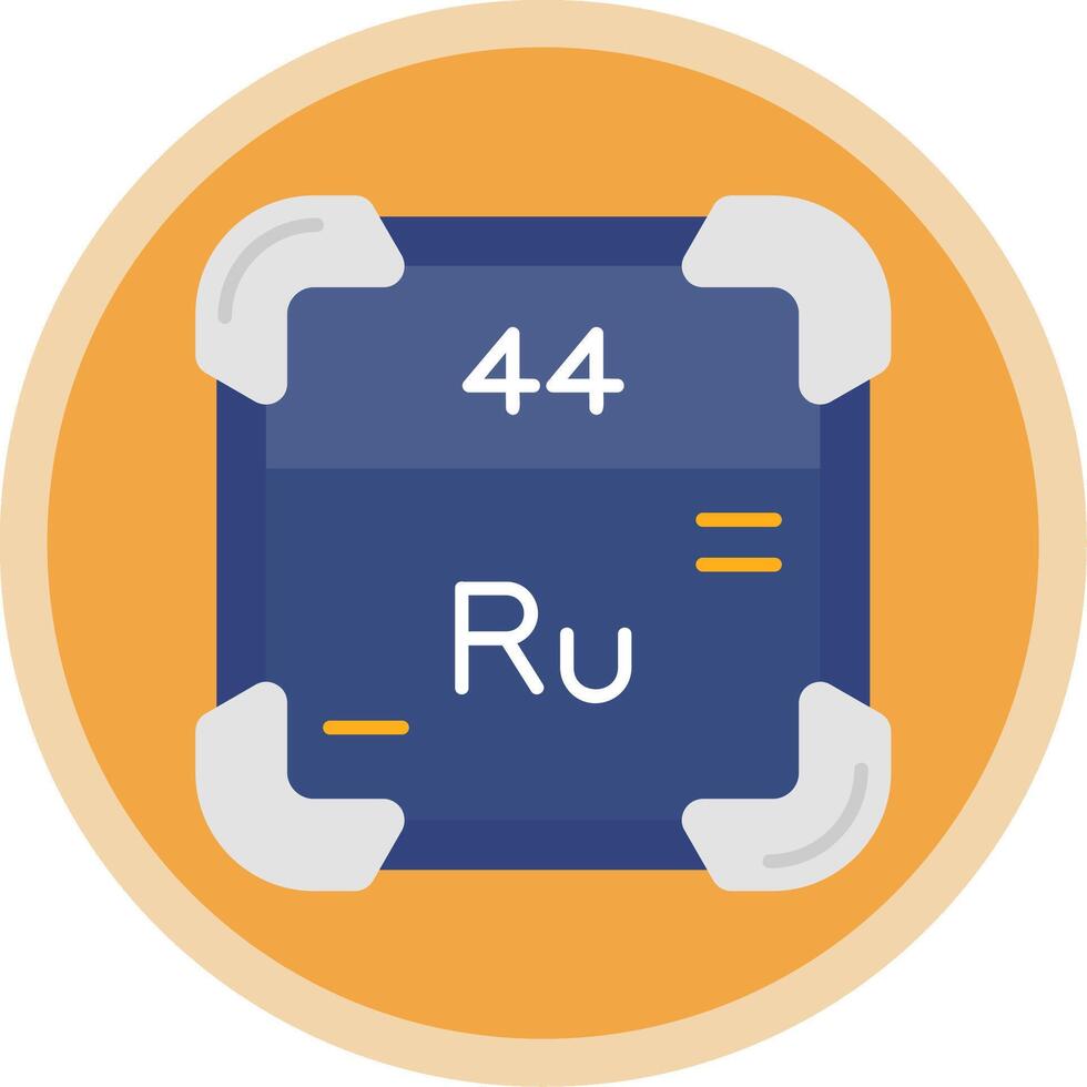 rutenio plano multi circulo icono vector