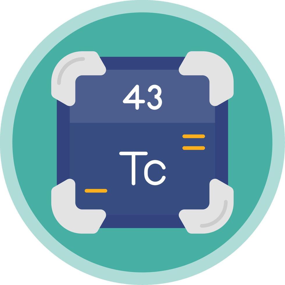 tecnecio plano multi circulo icono vector