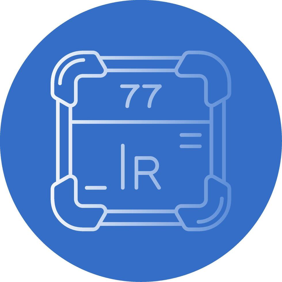 Iridium Gradient Line Circle Icon vector