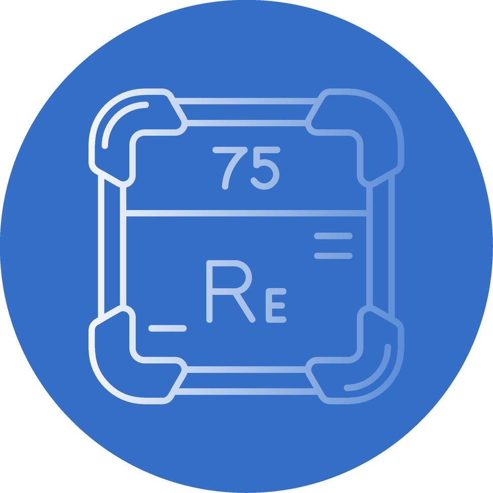 Rhenium Gradient Line Circle Icon vector