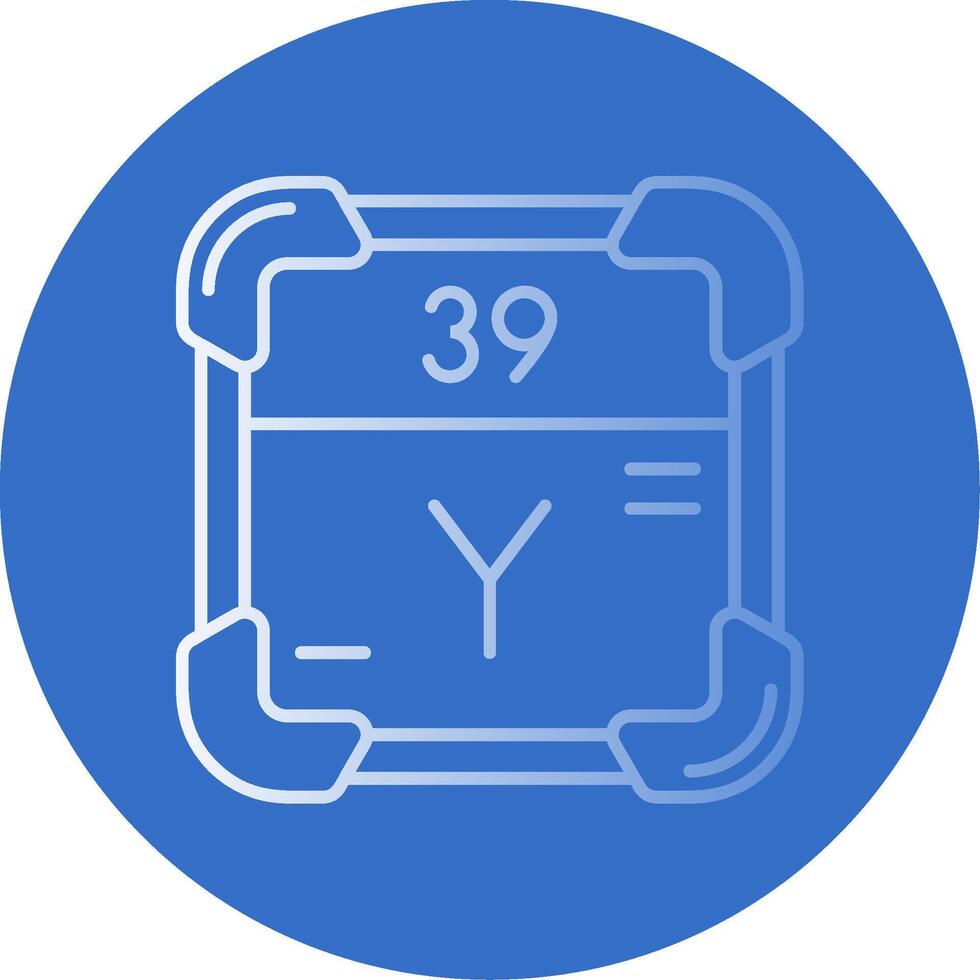 Yttrium Gradient Line Circle Icon vector