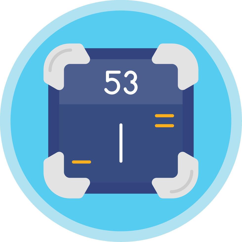 Iodine Flat Multi Circle Icon vector