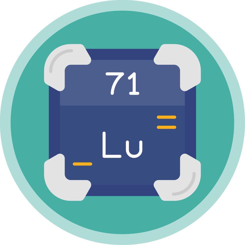 Lutetium Flat Multi Circle Icon vector