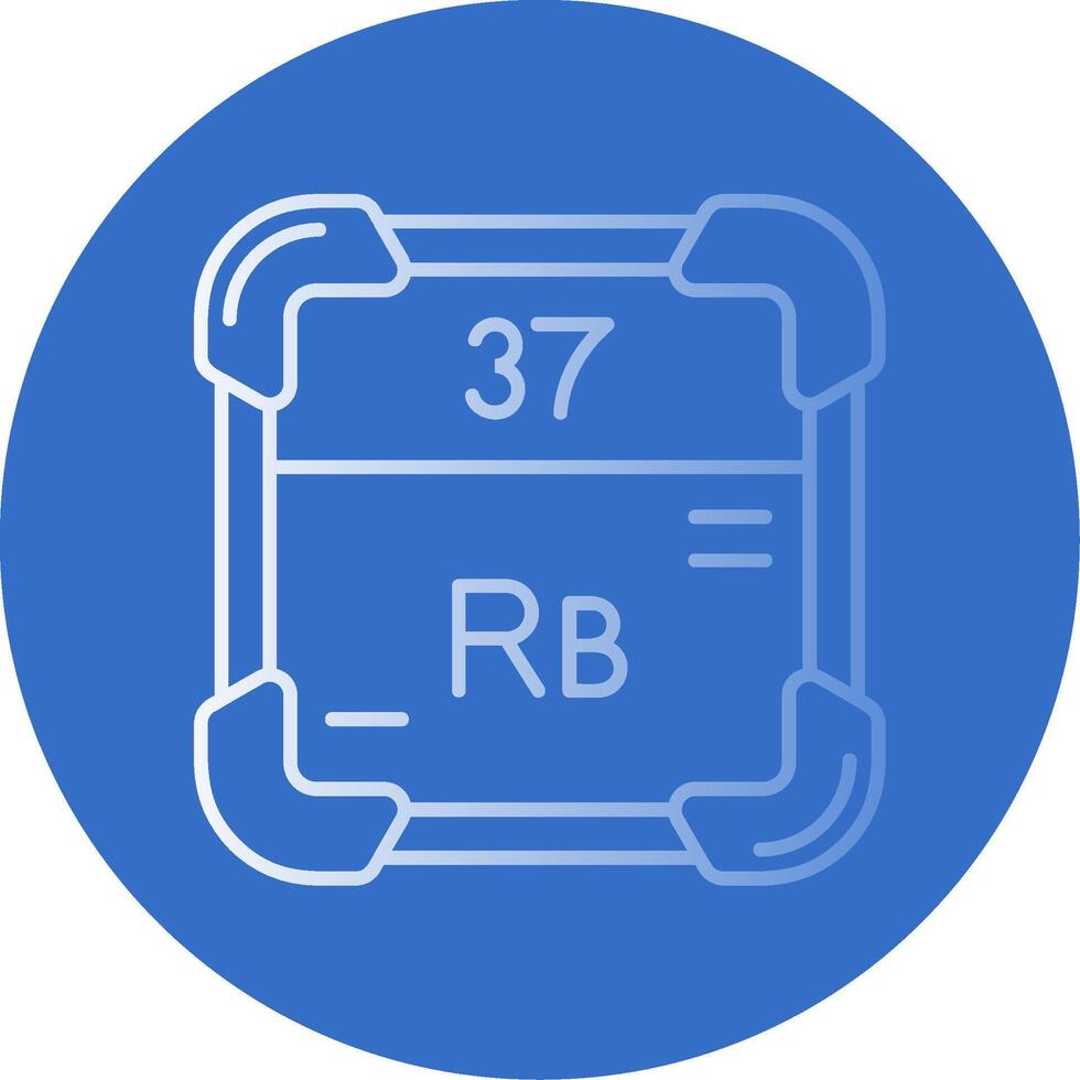 Rubidium Gradient Line Circle Icon vector