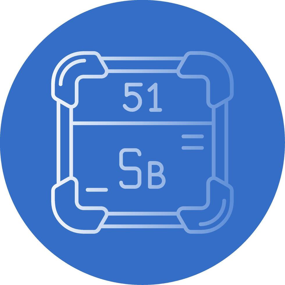 Antimony Gradient Line Circle Icon vector