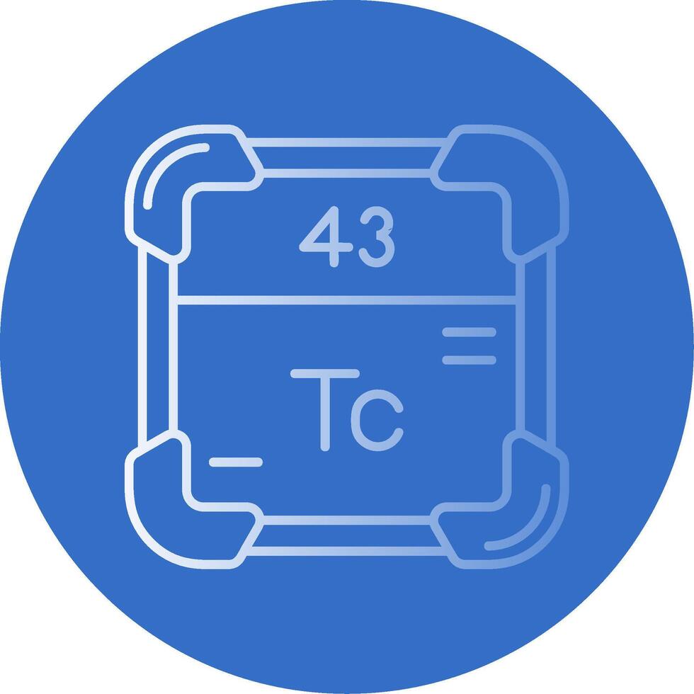 Technetium Gradient Line Circle Icon vector