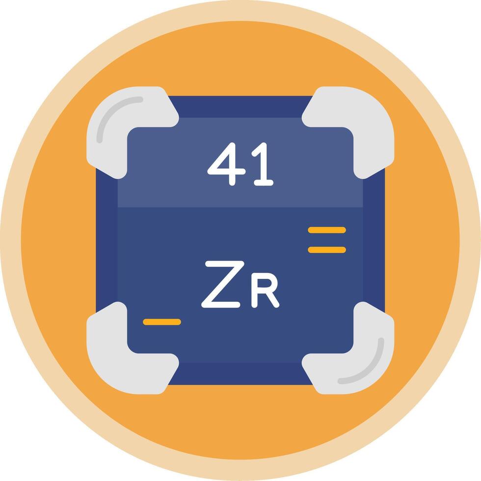 Zirconium Flat Multi Circle Icon vector