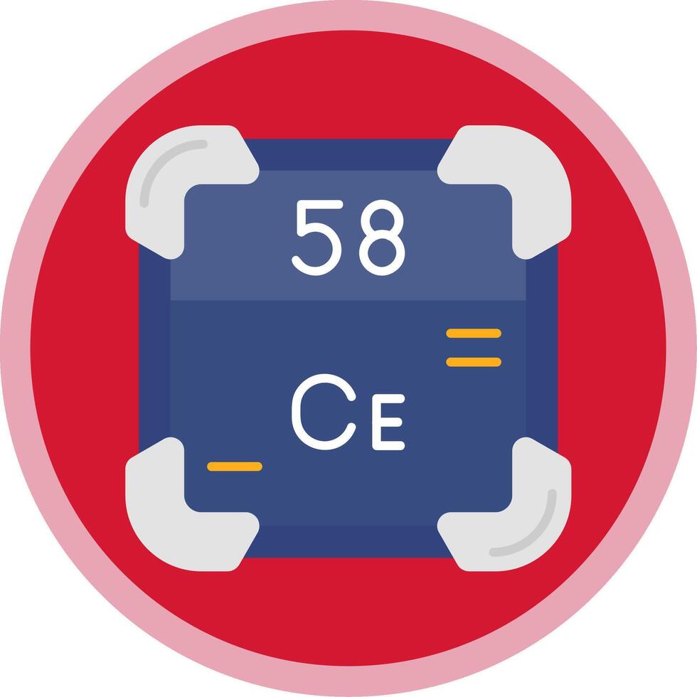 Cerium Flat Multi Circle Icon vector