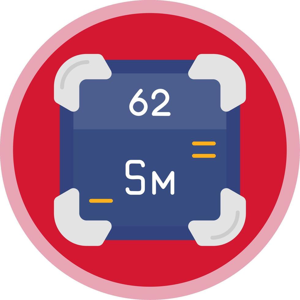 Samarium Flat Multi Circle Icon vector