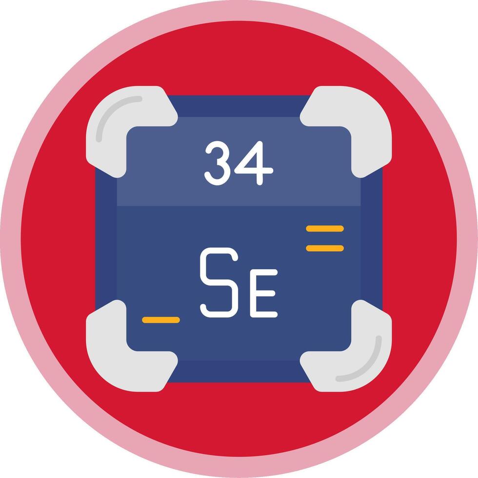 Selenium Flat Multi Circle Icon vector