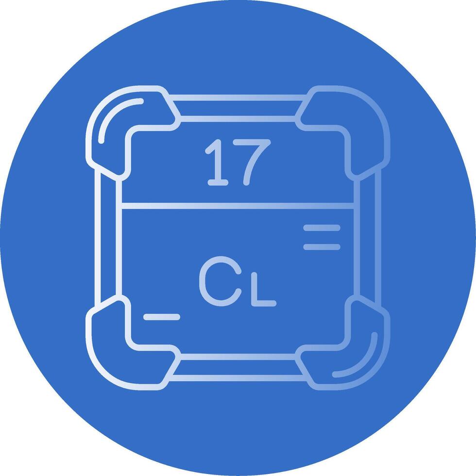 Chlorine Gradient Line Circle Icon vector