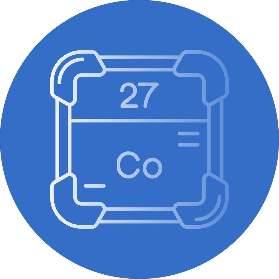 Cobalt Gradient Line Circle Icon vector
