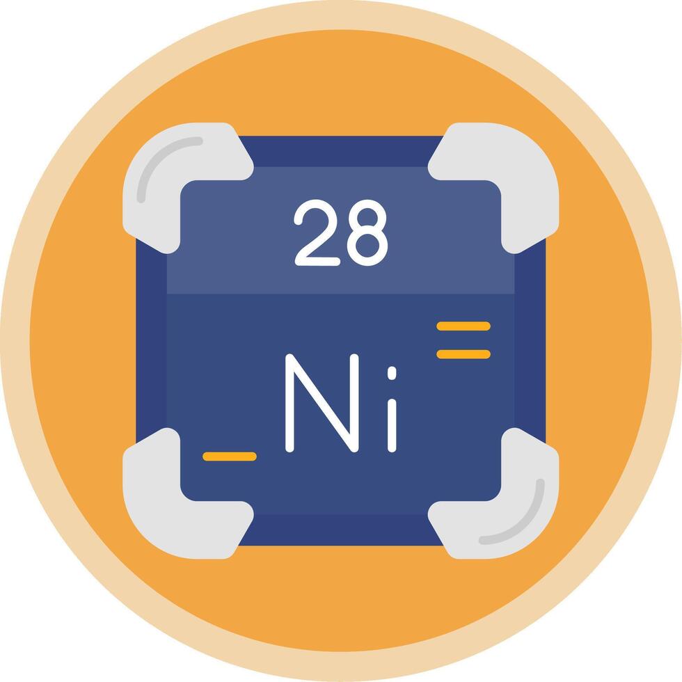 Nickel Flat Multi Circle Icon vector