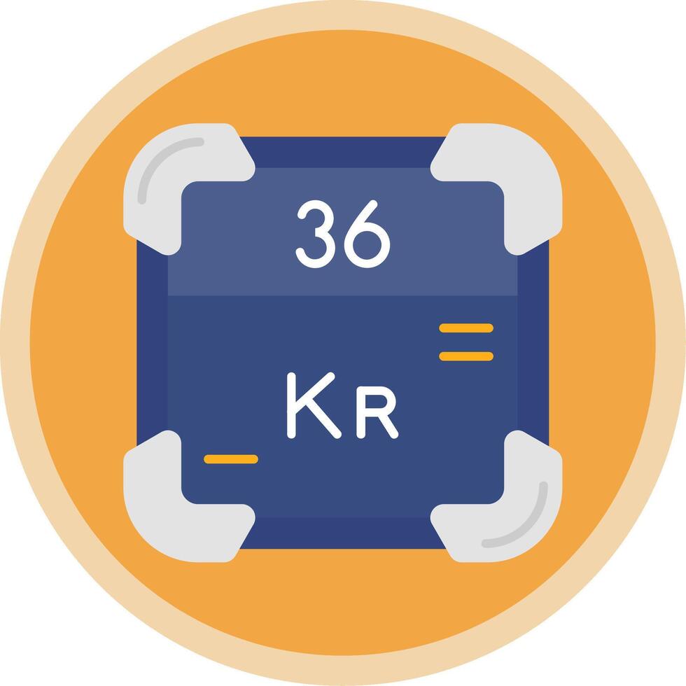 Krypton Flat Multi Circle Icon vector