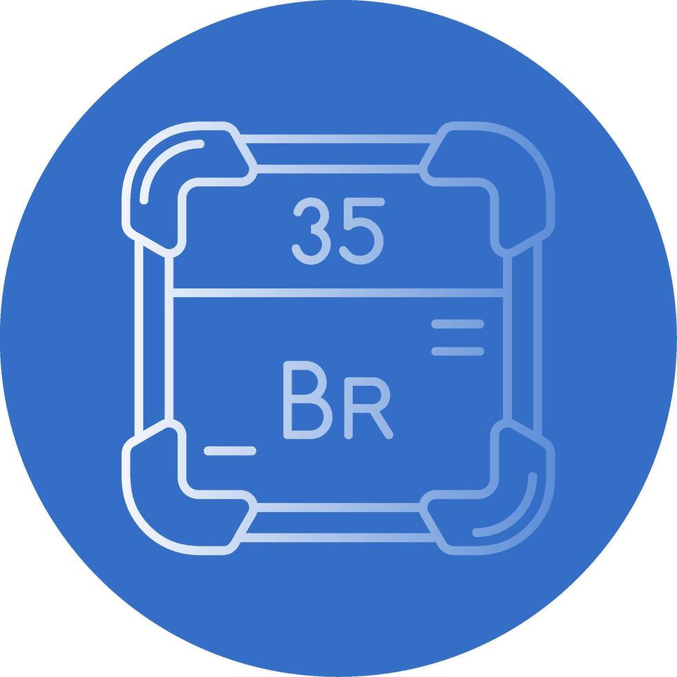 Bromine Gradient Line Circle Icon vector