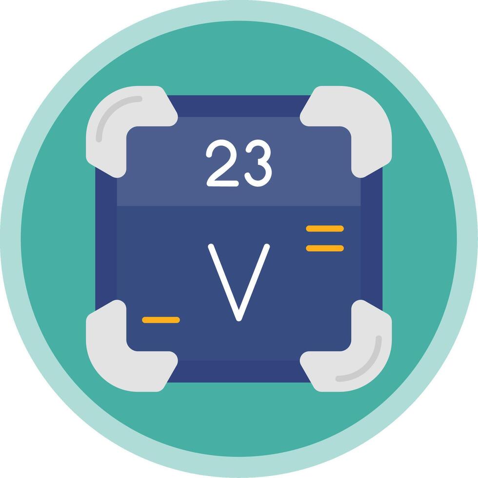 Vanadium Flat Multi Circle Icon vector
