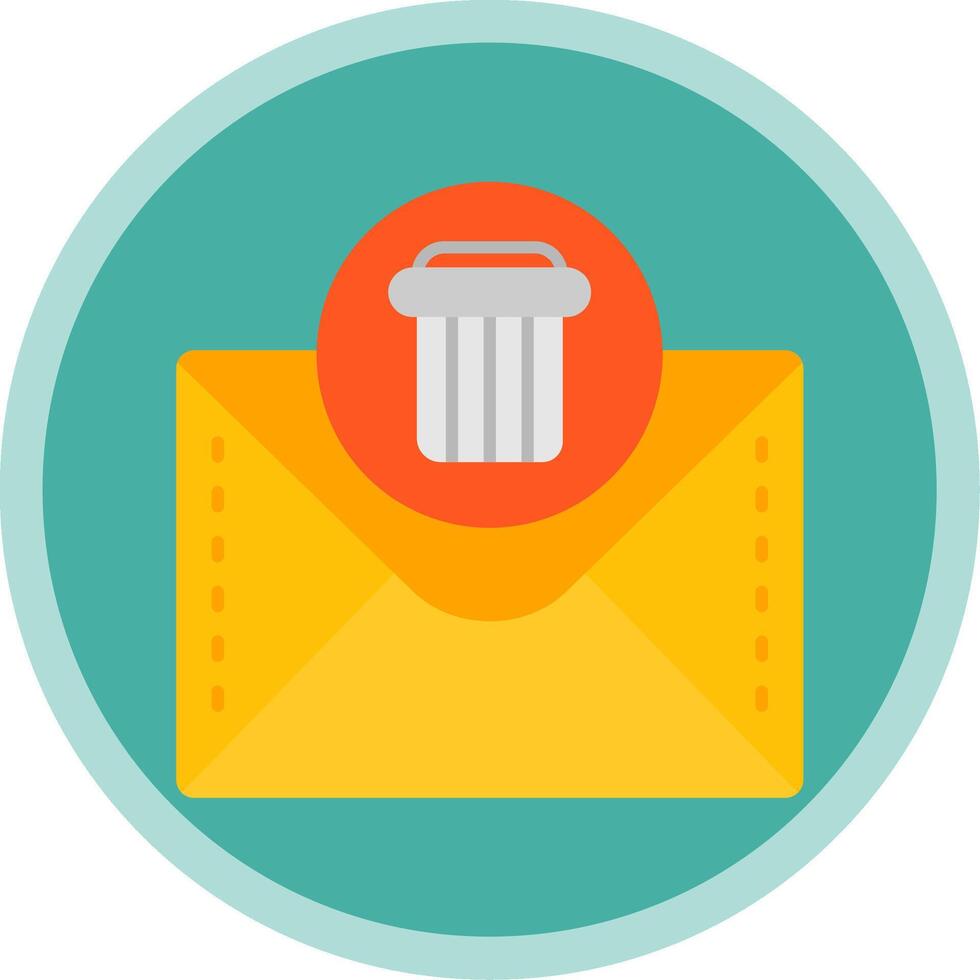 Dustbin Flat Multi Circle Icon vector