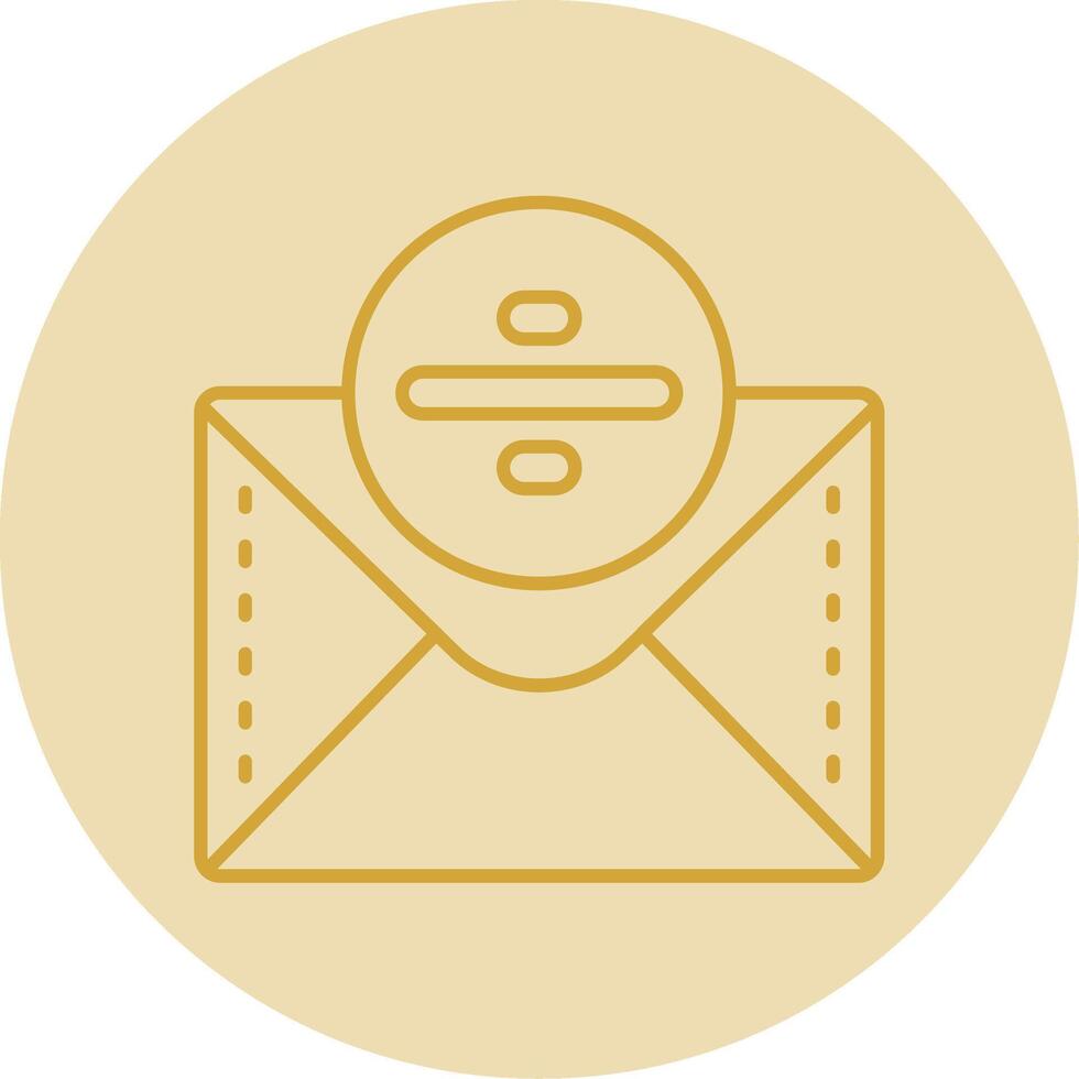 Divide Line Yellow Circle Icon vector